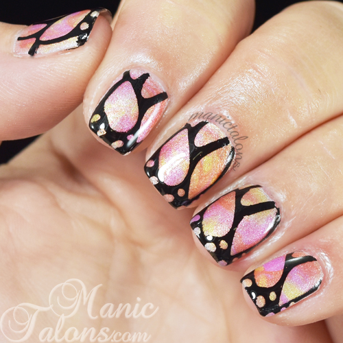 Butterfly Wing Nail Art with BMC Mosaic Glass Set 2