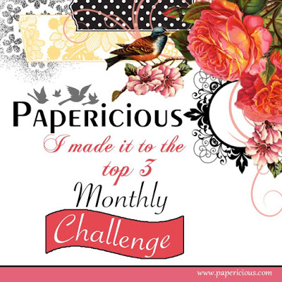 Made it to Top 3 @ Papericious Feb'17 Challenge