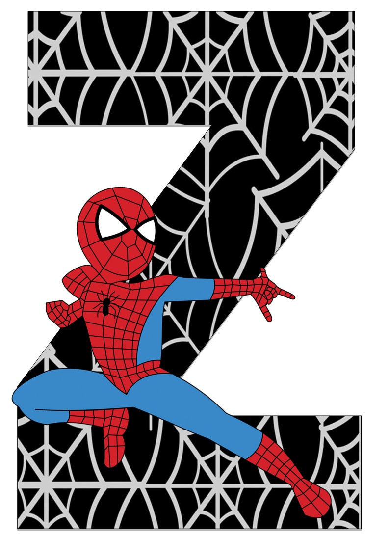 Alfabeto de Spiderman con Fondo Negro. | Oh my Alfabetos!