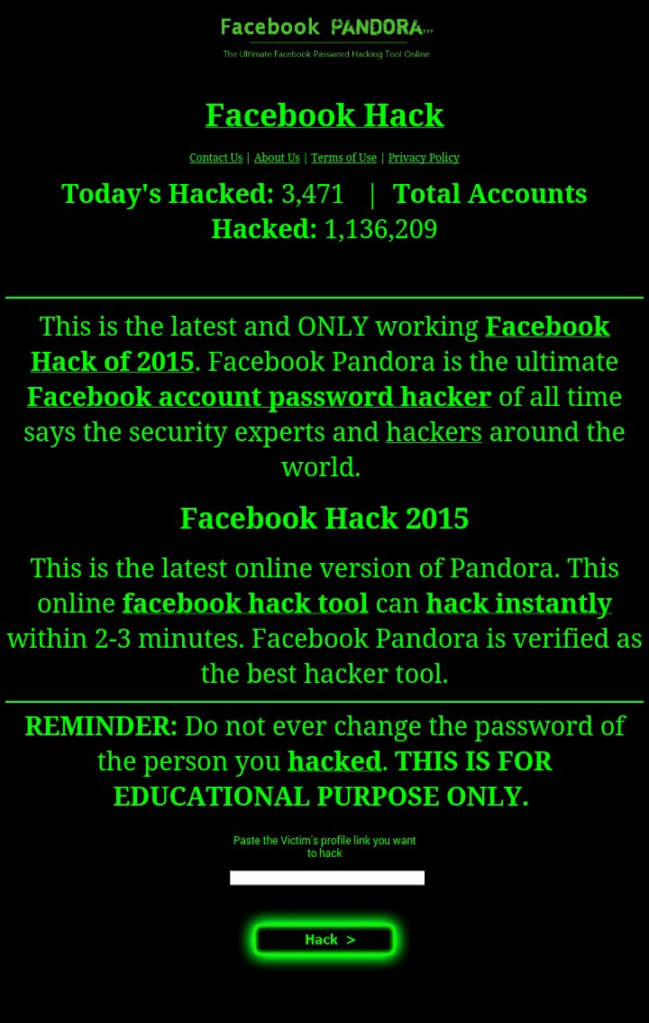 Facebook Password Hacker Free Download Link