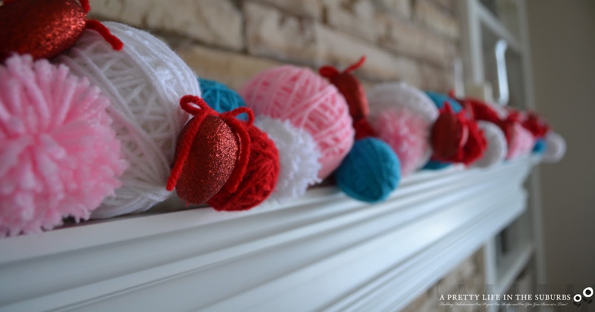 Warm & Fuzzy Mardi Gras Yarn Ball Garland Tutorial