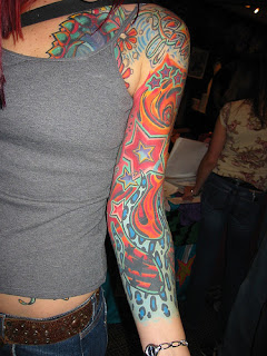 Full color Armsleeves Tattoo Ideas for Girls
