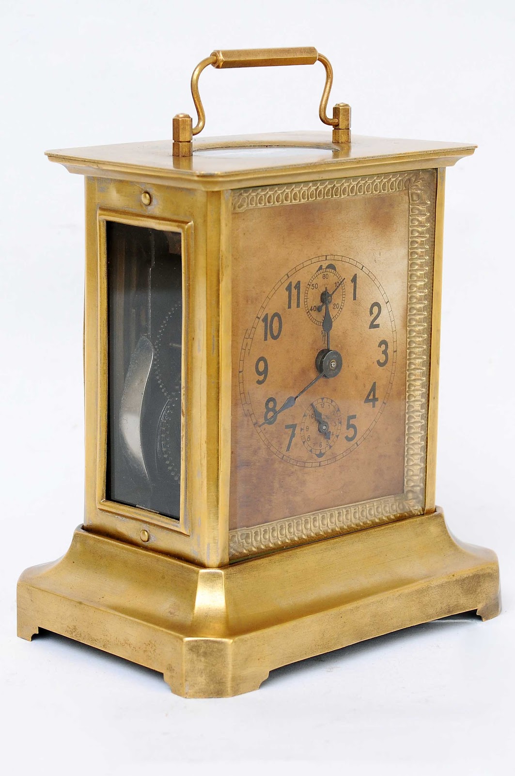 Old Vintage Gallery Antique Musical Carriage Alarm Clocks "Thomas