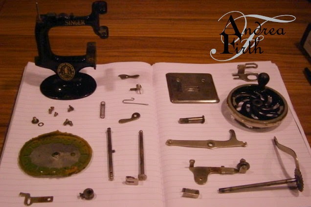 Singer 20, Miniature Toy Sewing Machine Threading Diagram