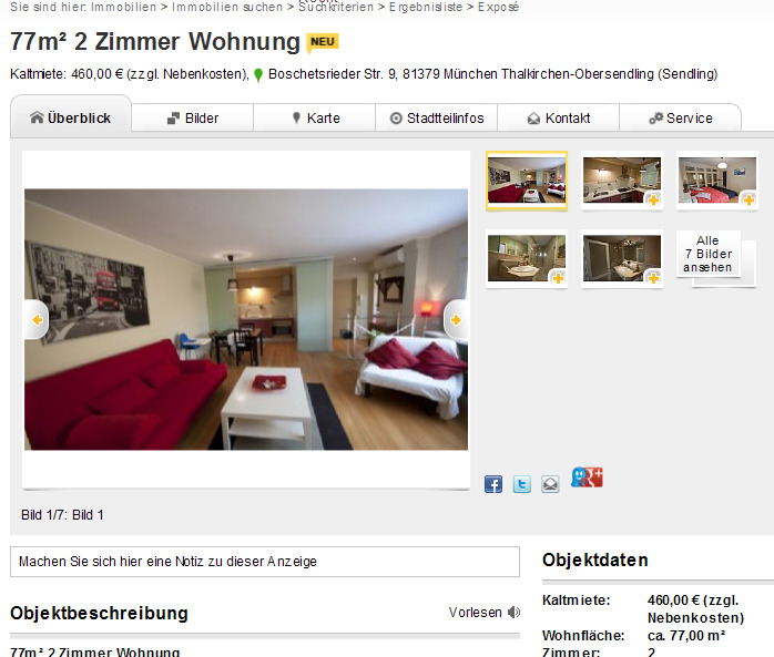 wohnungsbetrug.blogspot.com: 77m² 2 Zimmer Wohnung Boschetsrieder Str. 9, 81379 München ...