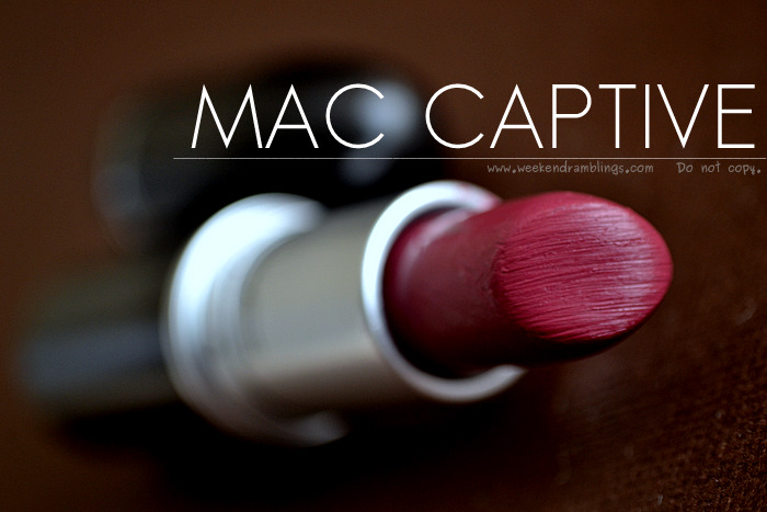 Weekend Ramblings Mac Captive Lipstick Reviews Swatches