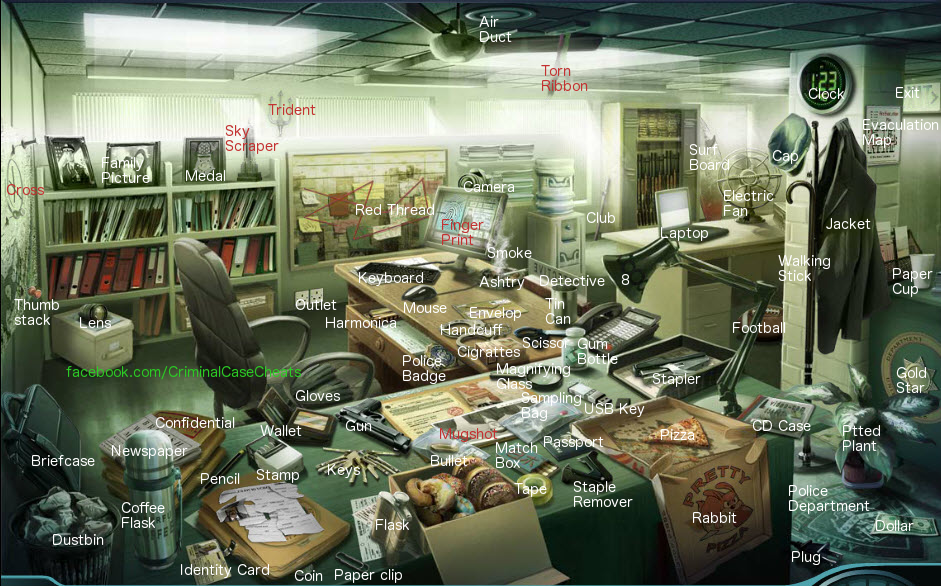Criminal Case Game Objects Cheats Case 6 Good Cop Dead Cop
