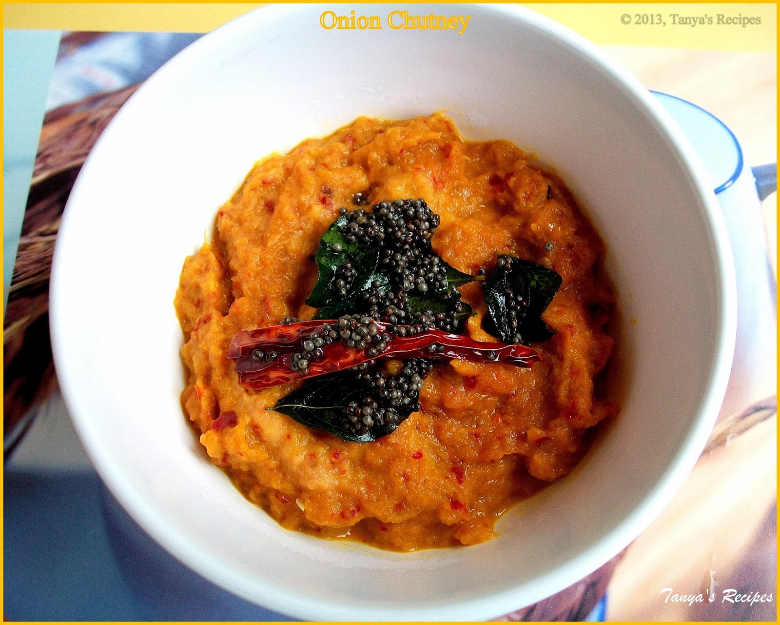 Onion Chutney Tanya's Recipes