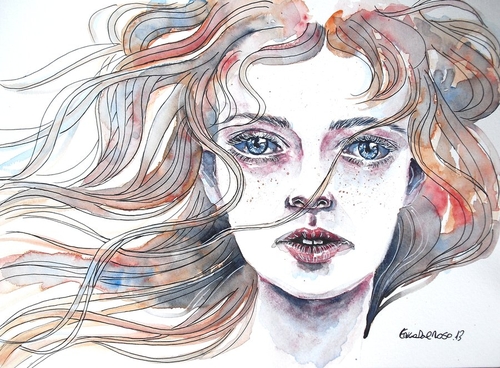 22-Waiting-Erica-Dal-Maso-Expressing-Emotions-Through-Watercolor-Paintings-www-designstack-co