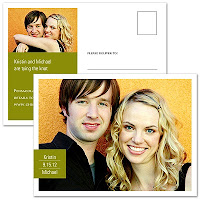 save the date picture postcard