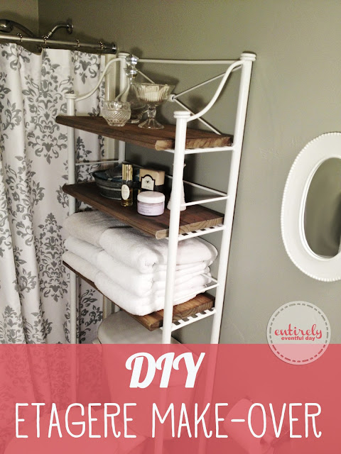 What an awesome idea: add wood to an old metal shelf!  Must try. entirelyeventfulday.com