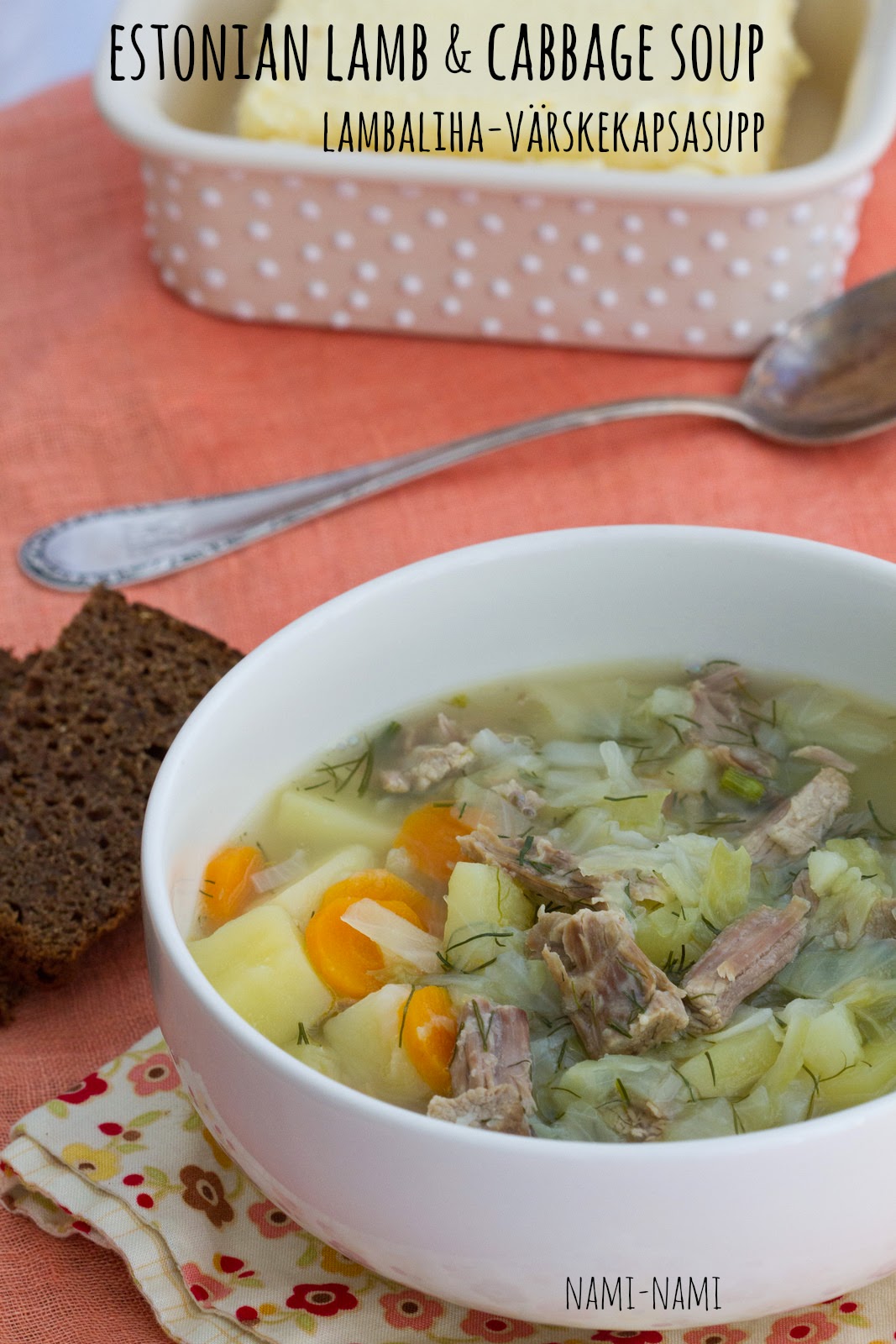 NAMINAMI a food blog Estonian lamb soup with cabbage