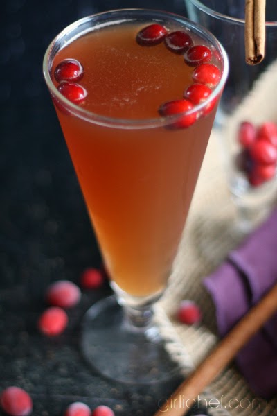 Cranberry Spiced Rum Fizz by Girli Chef