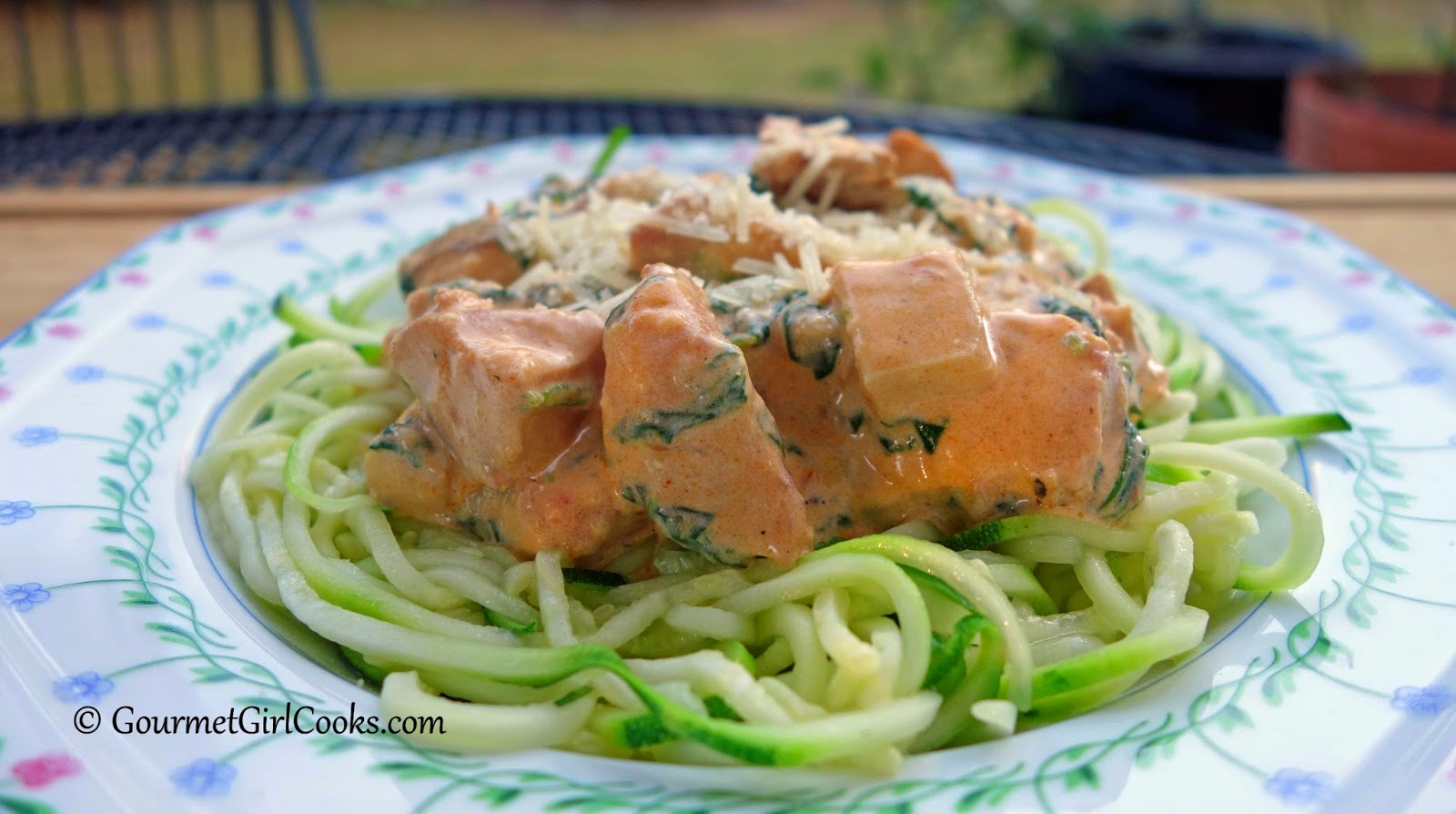 Gourmet Girl Cooks Chipotle Chicken Alfredo Rich, Creamy and Low Carb