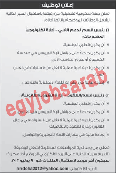 اعلانات وظائف جريدة الراية القطرية الاثنين 9/7/2012 %D8%A7%D9%84%D8%B1%D8%A7%D9%8A%D8%A9+2