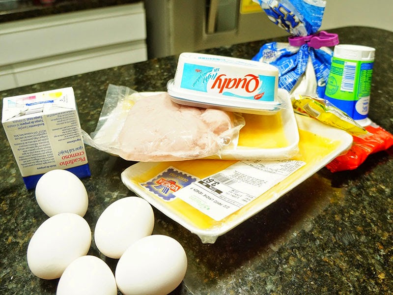 Ingredientes para o Quiche. Ingredientes para o Quiche.