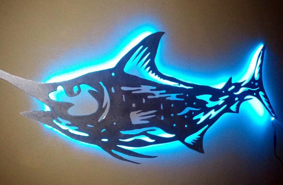 Metal Gamefish artist reveals works Metal Fish Art artist creates salt