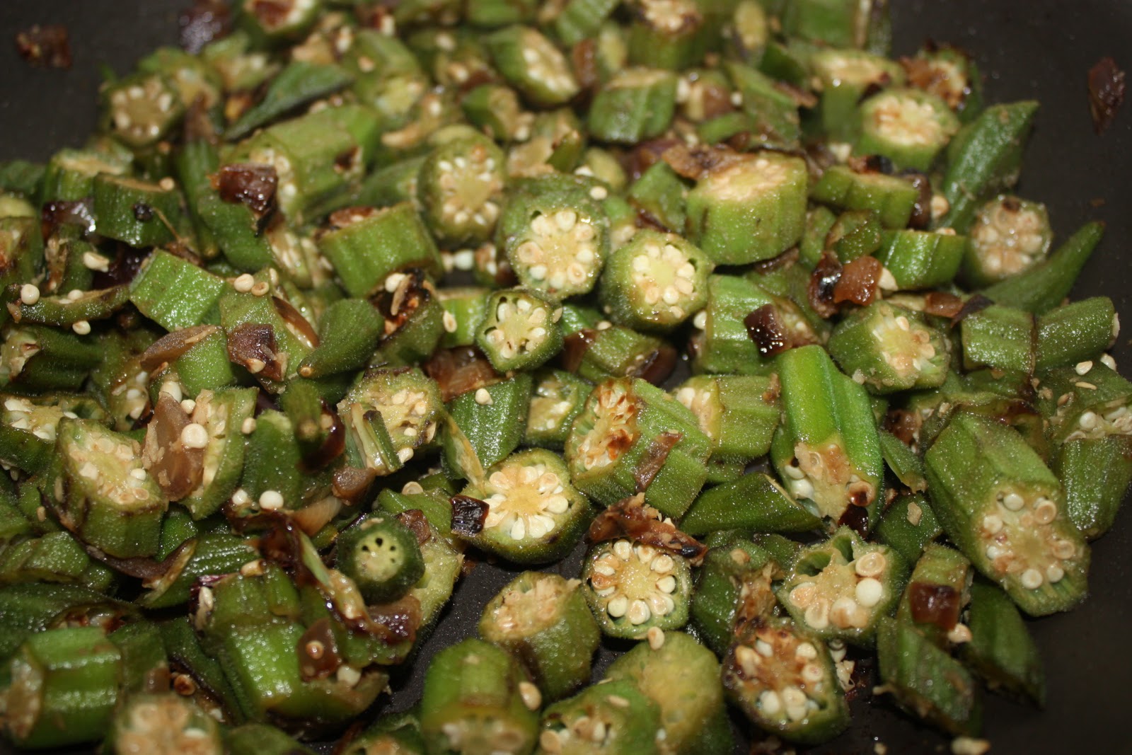 Chow and Chatter Sauted Okra with Coconut