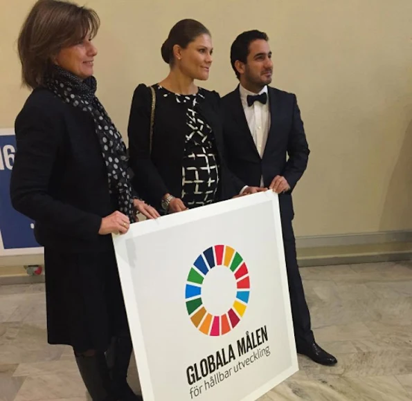 Crown Princess Victoria of Sweden attended a conference on "Agenda 2030 - The efforts necessary for Sweden to reach its global goals and sustainable development" at a Swedish community center.