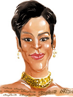 Rihanna is a caricature by Artmagenta