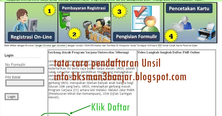 Pendaftaran UNSIL Online JALUR PMDK BIMBINGAN KONSELING