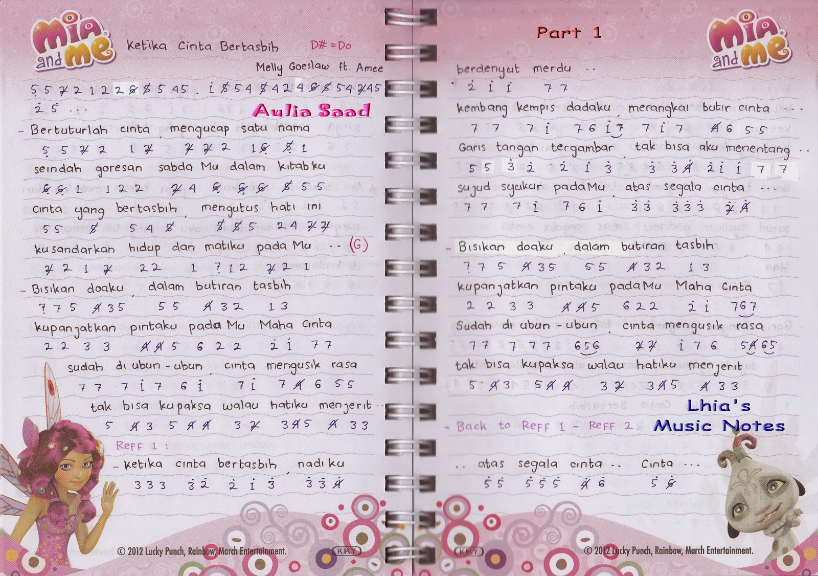 Not Angka : Melly Goeslaw feat. Amee - Ketika Cinta Bertasbih | Aulia's World