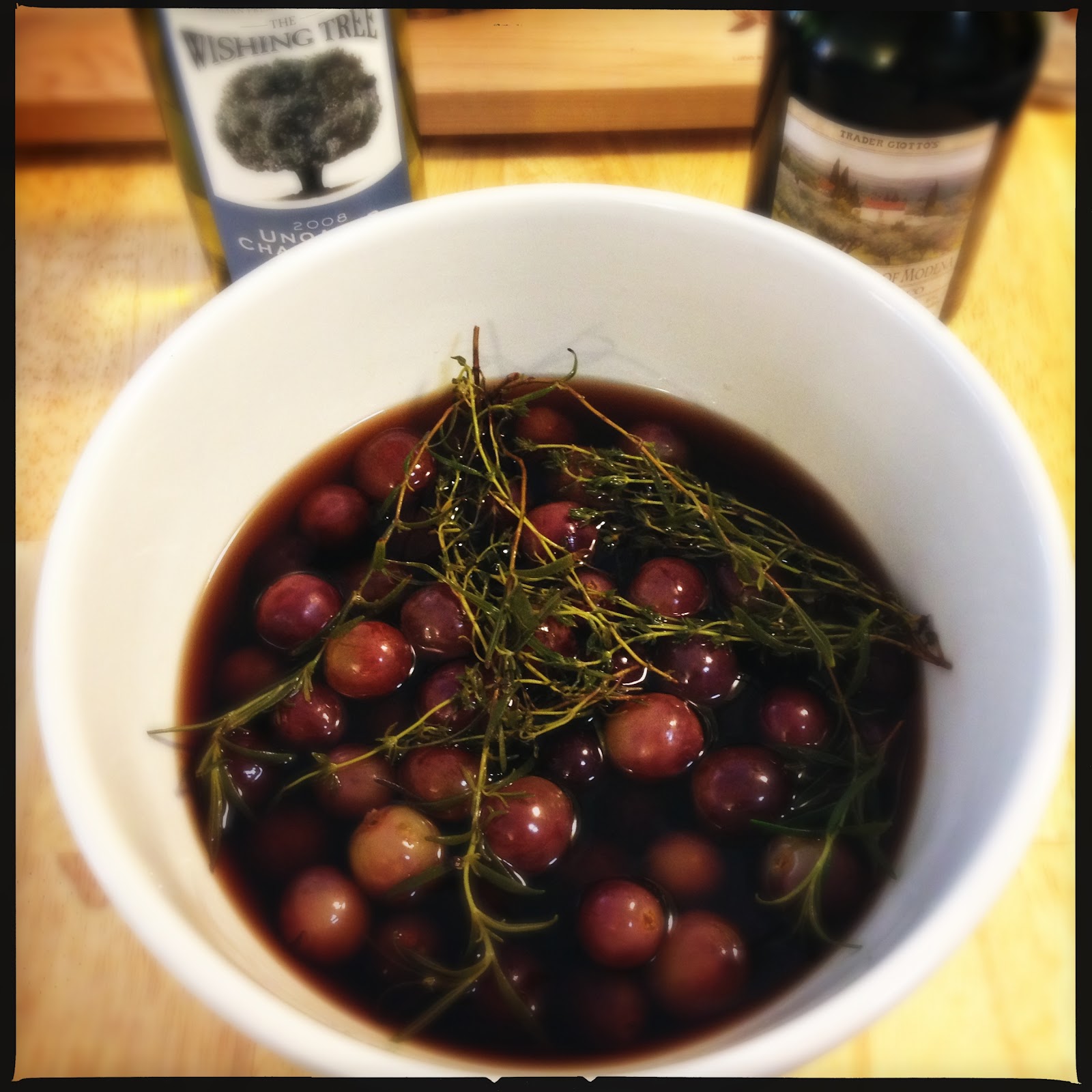 The Lush Chef Wine Marinated Grapes