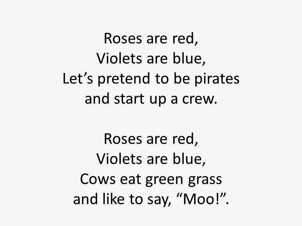 O For Tuna Orff Valentine's Roses Are Red with the flu to use with