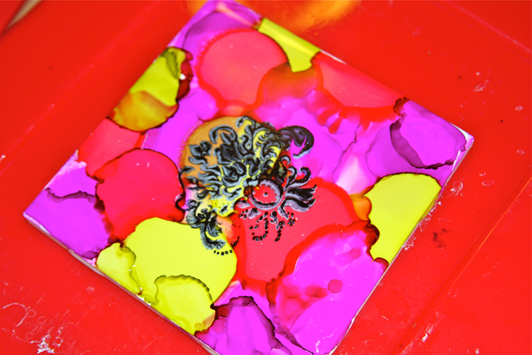 Holly's Arts and Crafts Corner: Craft Project: Alcohol Ink Tiles Part 4:  Sealing and Protecting Tiles