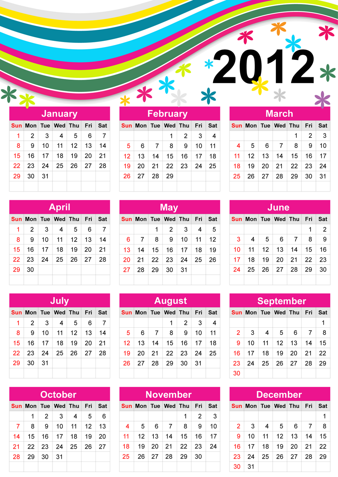 Descarga calendario 2011 y 2012 para imprimir Descarga calendario 2011 y 2012 para imprimir