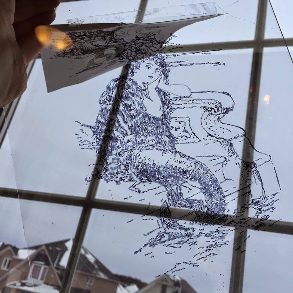 MuchoCrafts DIY TRACING ON GLASS TUTORIAL