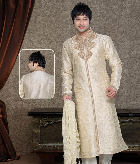 Gent stylish kurta 201213  embroidered kurta pyjama for men  wedding Gent stylish kurta 201213  embroidered kurta pyjama for men  wedding