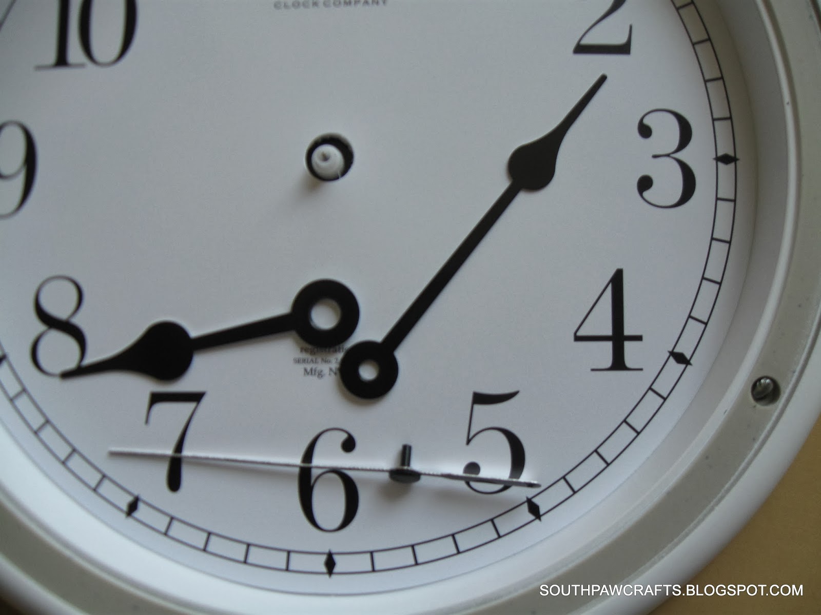 Southpaw Crafts Customized Music Clock Face less than successful