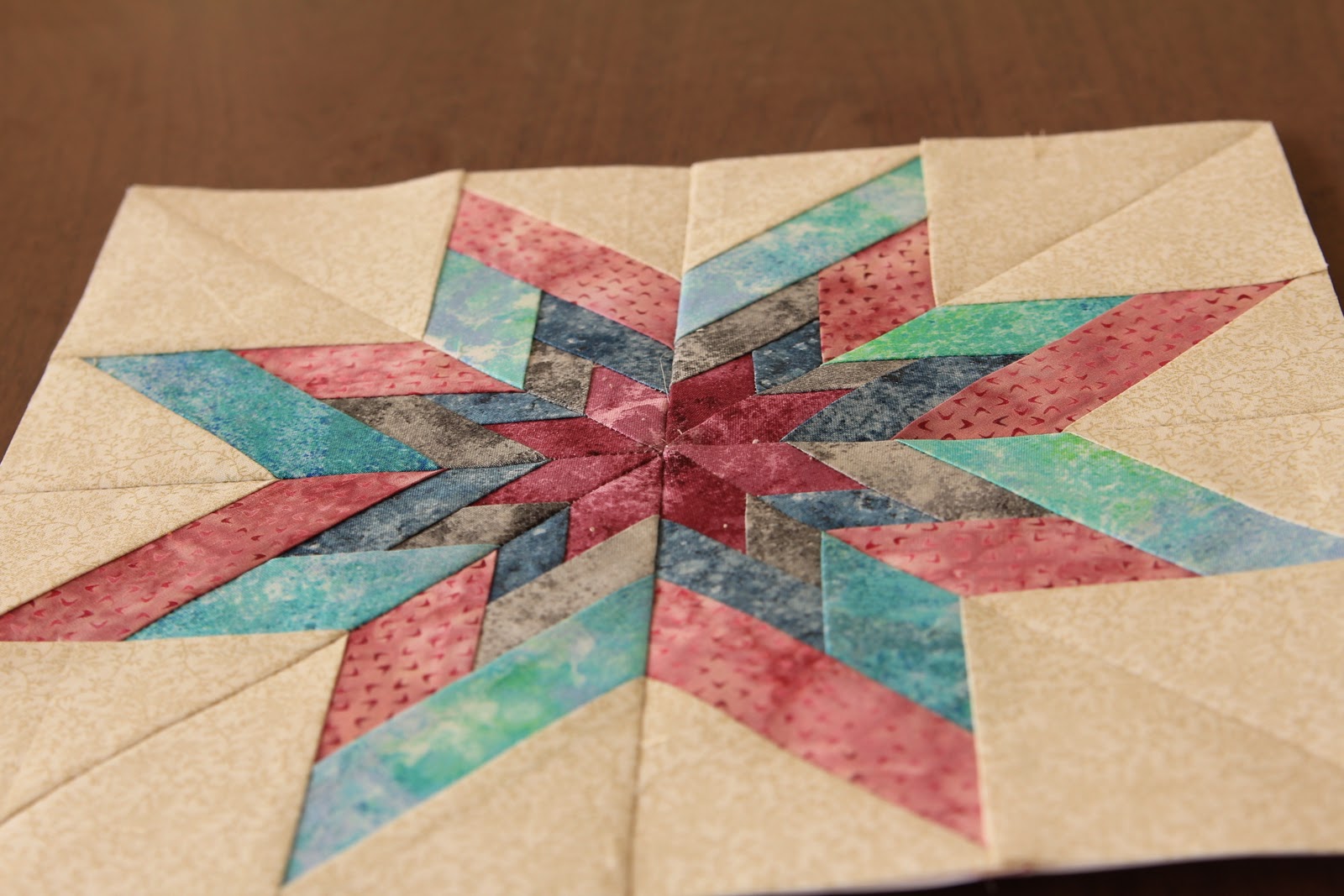 Quilting Along the Ley Lines Paper Pieced Blocks and Steers Wearing Hats