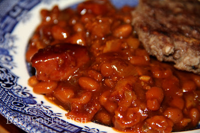 Make a jump from beefed up barbecue baked beans with beef, bacon and spicy andouille - add other leftover smoked meats if you like too. Jazz that up with hot sauce, Creole mustard, Creole or Cajun seasoning and jalapeno and you have one fine pot of beans y'all.