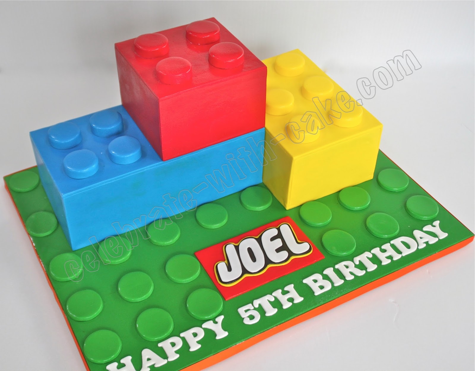 Celebrate with Cake! Lego Blocks Cake