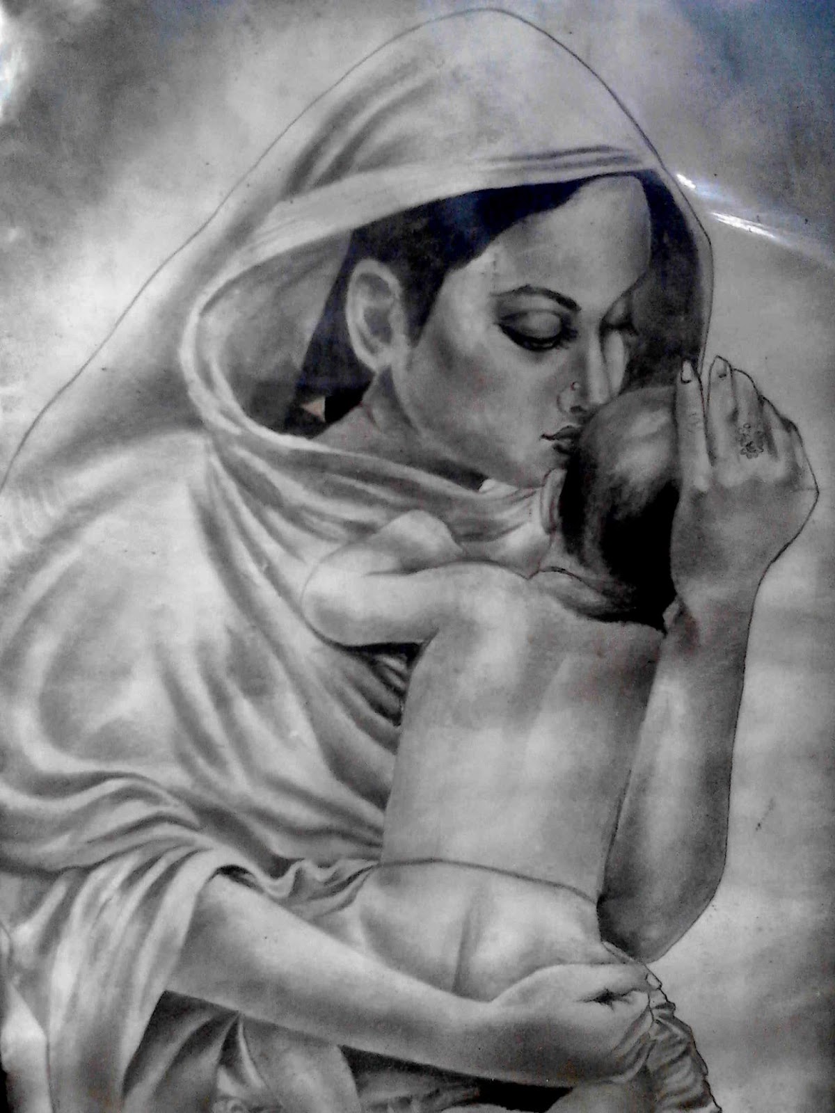 My Pencil Sketches Mother S Love