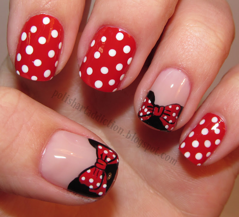 Nail Art Design 2014 nail art red and white