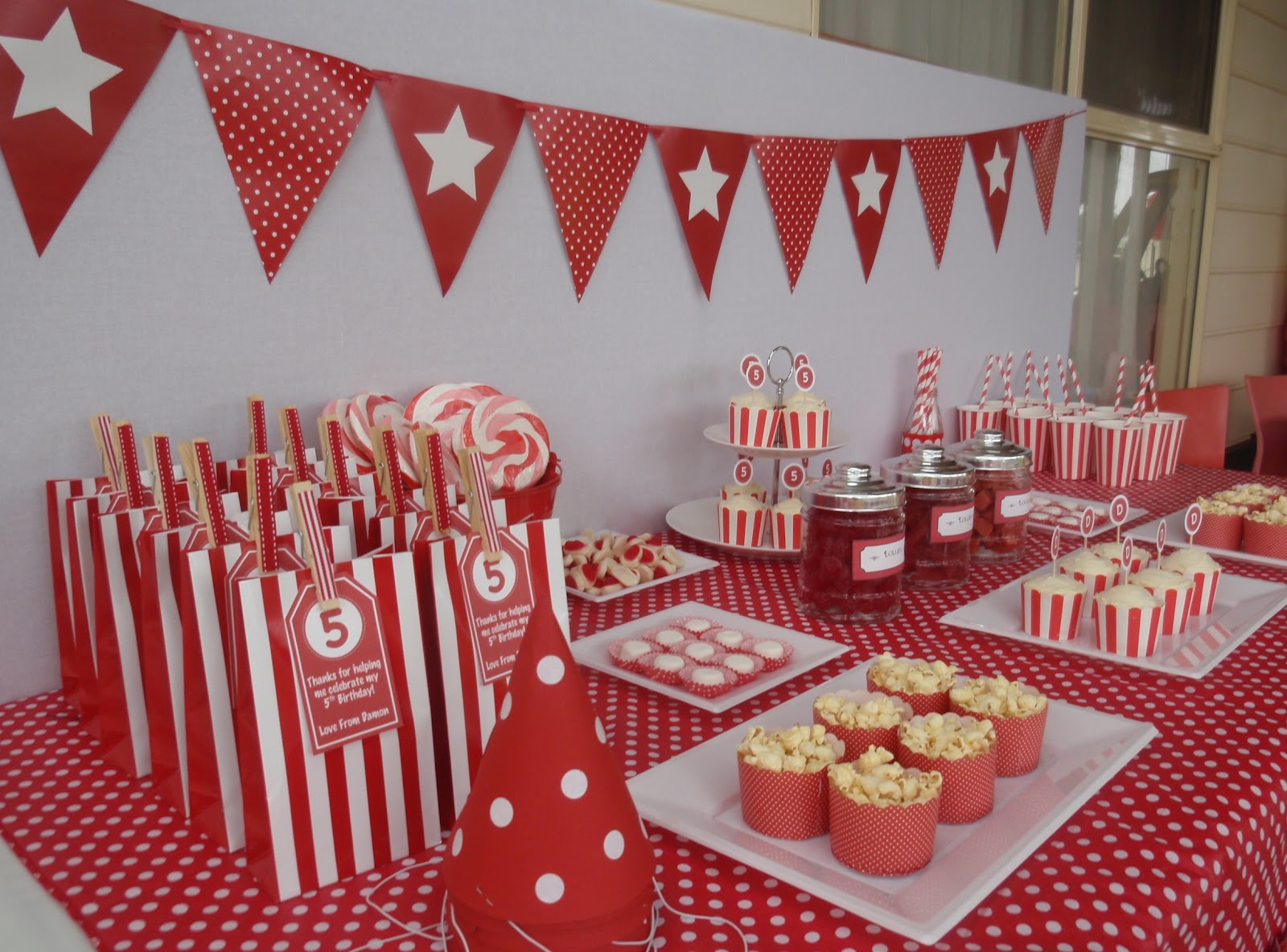 The Bluebird Nest Red and White Party