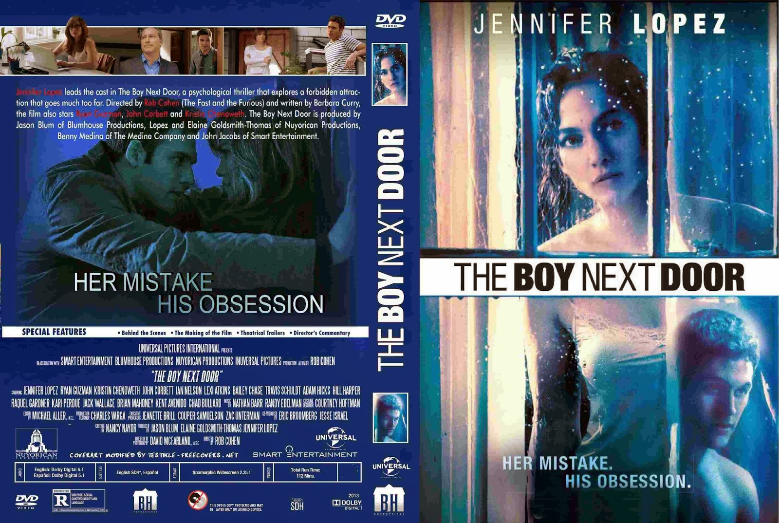 Base The Boy Next Door 2015 R1 Cover Dvd Movie