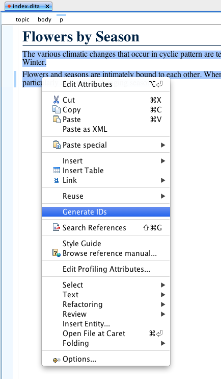 Generate ID values on two paragraphs Generate ID values on two paragraphs