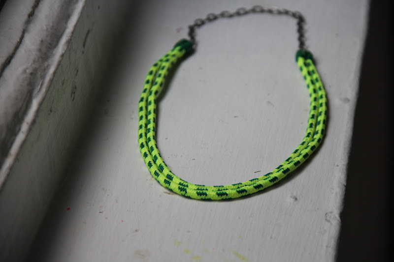 Queen Of Funky DIY DIY Neon Shoelace Necklace