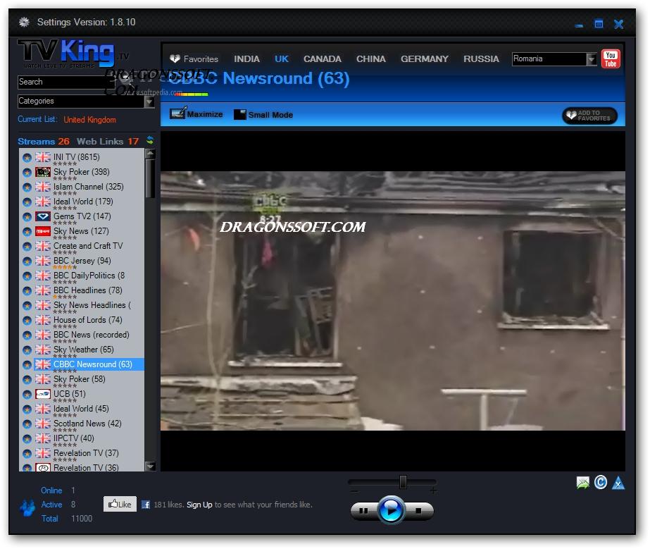TVKing 1.8.10 تحميل برنامج تي في كينغ لمشاهدة التلفزيون