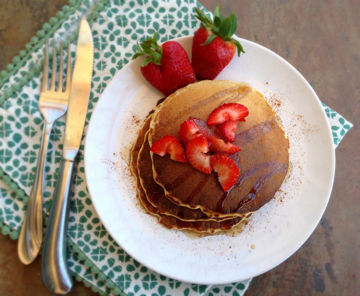 NourishRDs Honey & Granola Pancakes