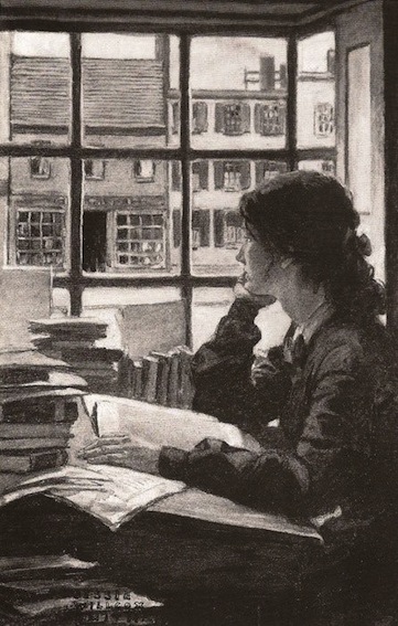 Jessie Wilcox, Mujer Leyendo Ante Una Ventana