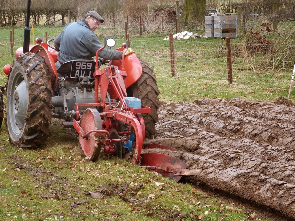 An English Homestead Ploughing With A Two Furrow Competition David
