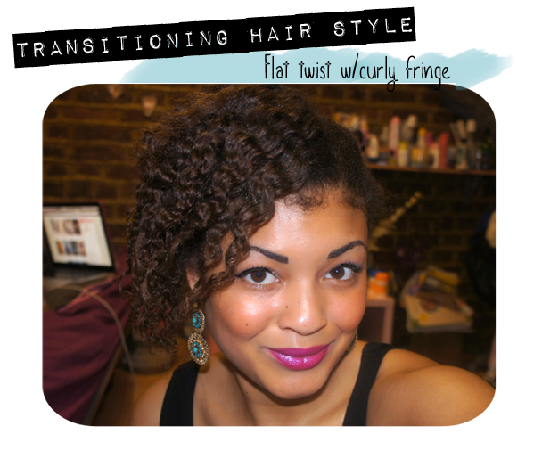 A picture of a transitioning to natural hair style tutorial