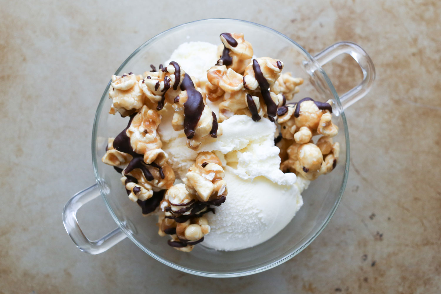 Barefeet In The Kitchen Caramel Popcorn Ice Cream Sundae