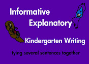 Kindergarten Writing Informative Explanatory Sentences Common Core Based