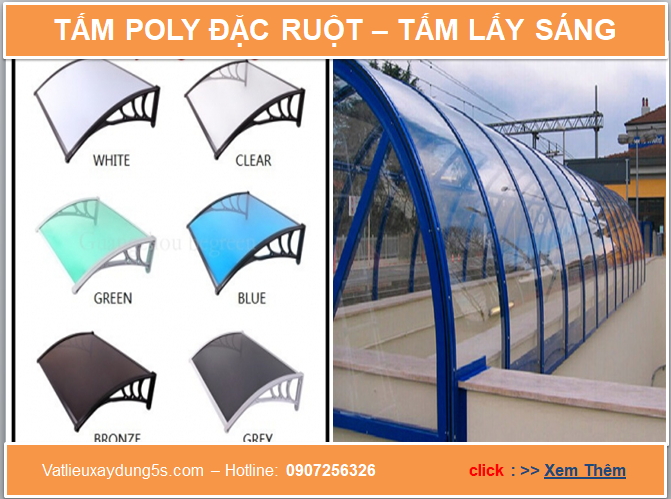 TẤM LẤY SÁNG POLY ĐẶC